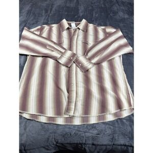 Vintage Wrangler Textured Authentic Western Shirt‎ Pearl Snaps XL EUC